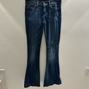 7 For All Mankind Dark Blue Flare Jeans